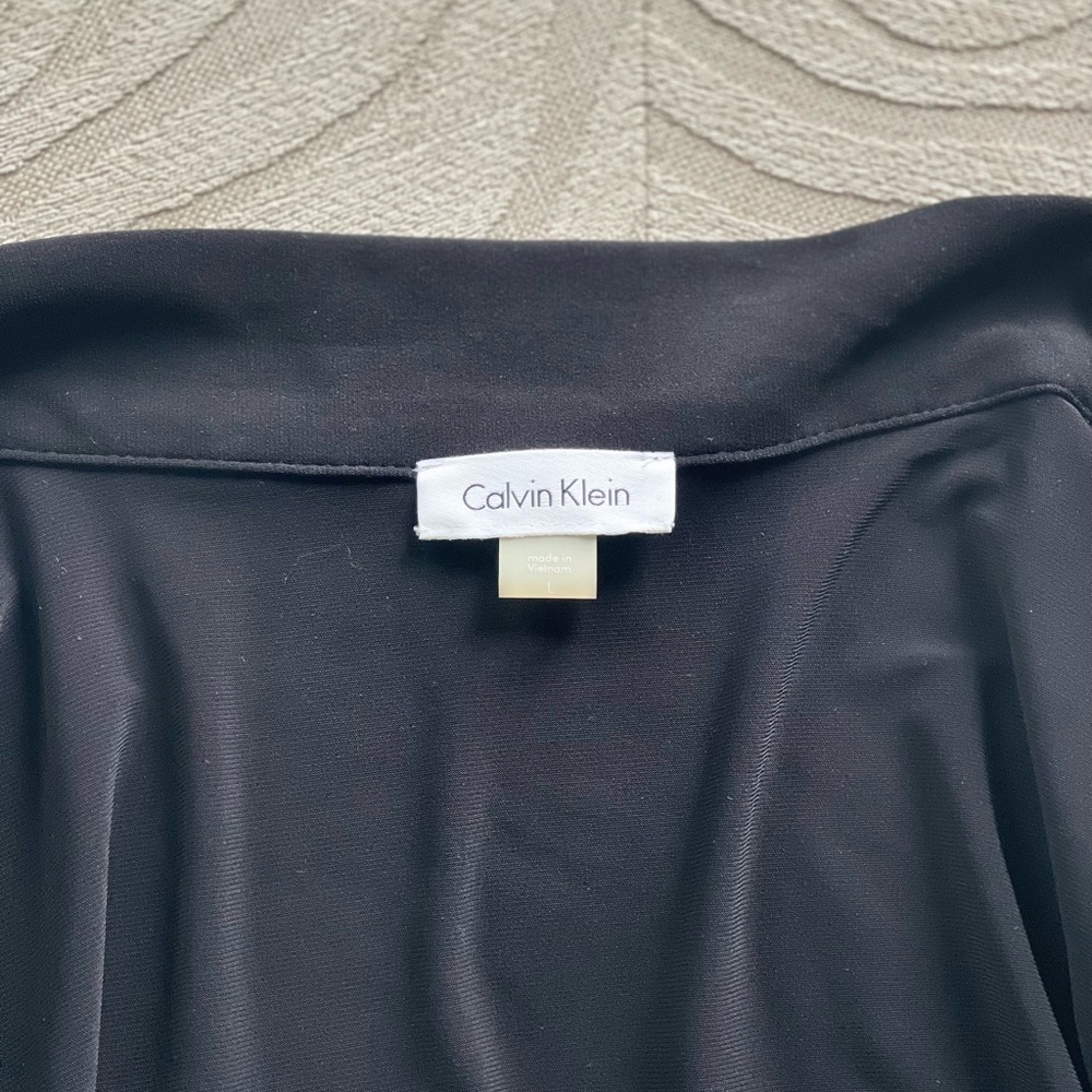 Calvin Klein Knit Blazer with Shawl Collar - Picture 3 of 4